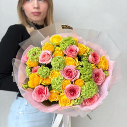 Дофаминовый букет из роз